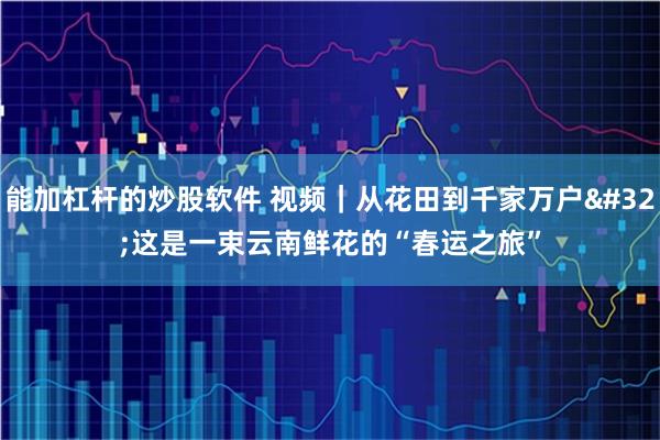 能加杠杆的炒股软件 视频｜从花田到千家万户 这是一束云南鲜花的“春运之旅”